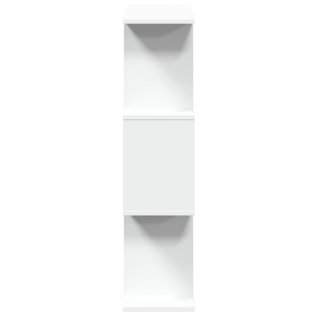 Bibliothèque séparateur de pièce 3 compartiments blanc 70x24x97 cm en bois
