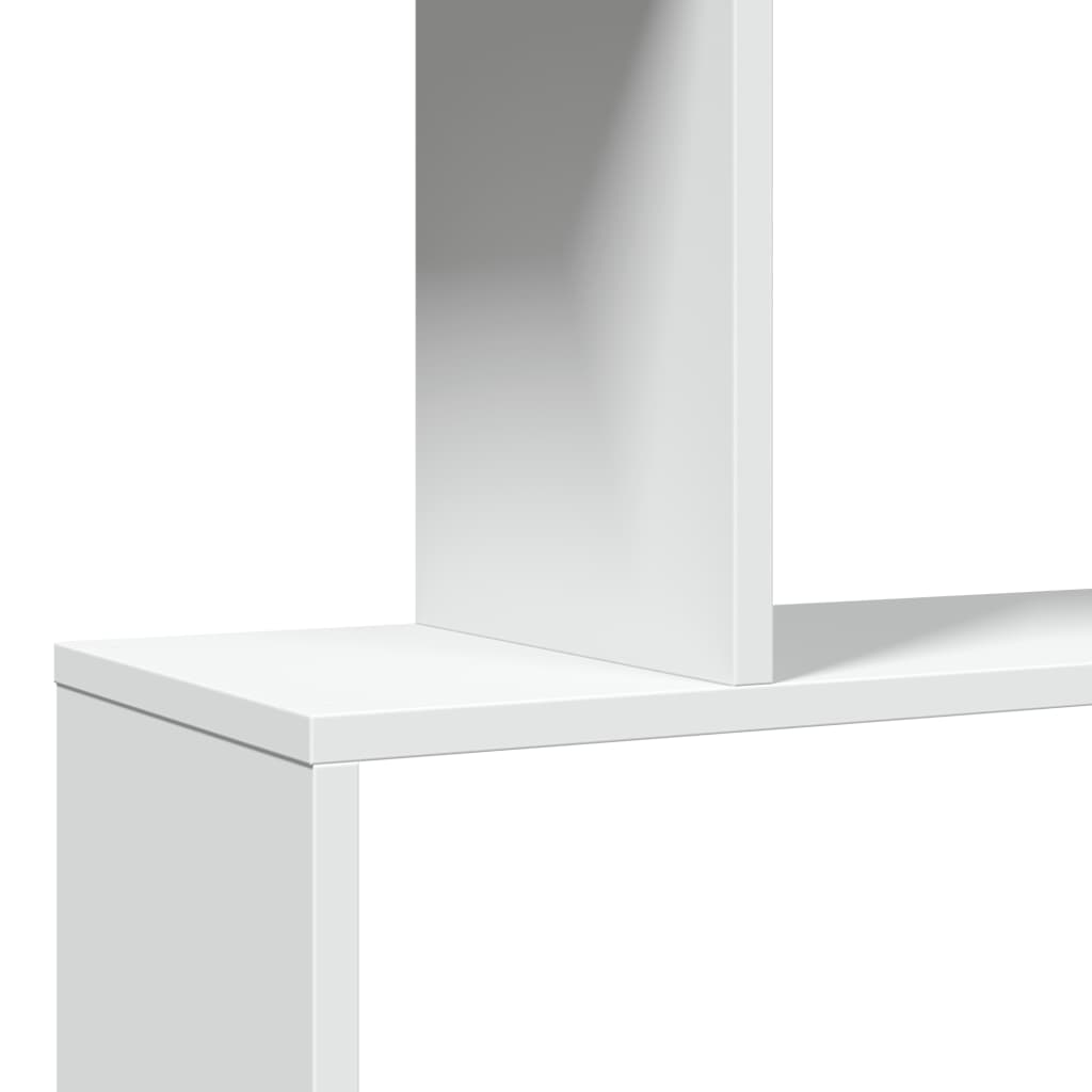 Bibliothèque séparateur de pièce 3 compartiments blanc 70x24x97 cm en bois