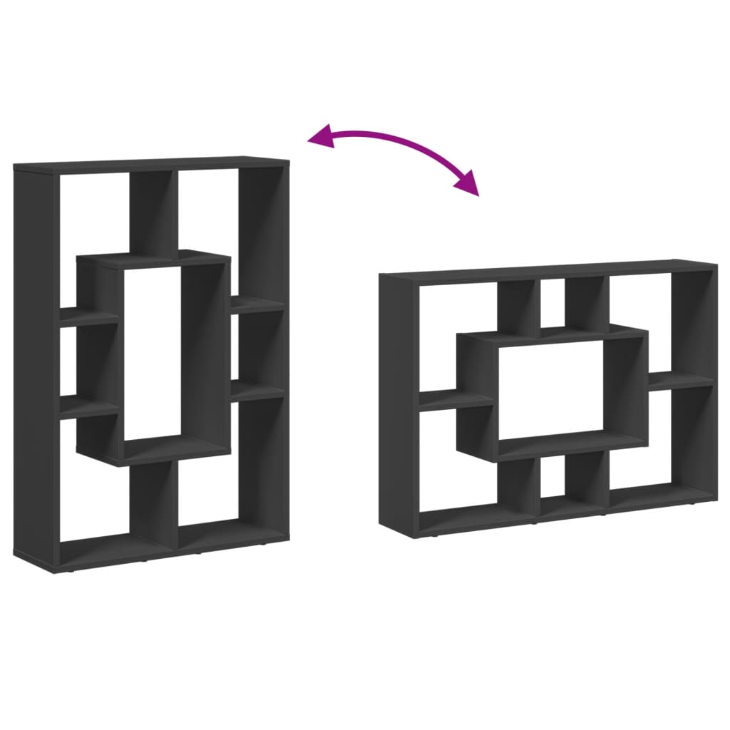 Bibliothèque noire 63x20x90 cm en bois