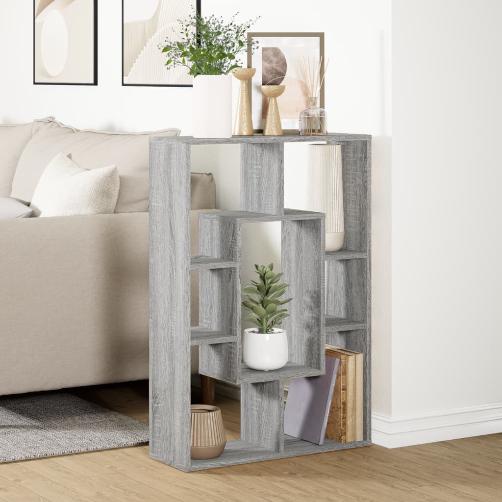 Bookshelf Gray Sonoma 63x20x90 cm Wood Material