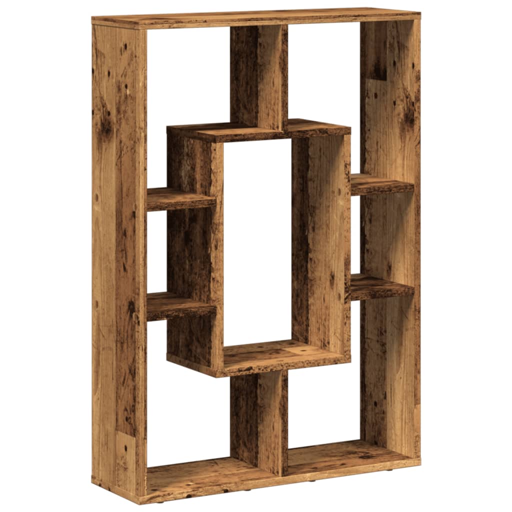 Bibliothèque aspect bois de récupération 63x20x90 cm en matériau bois