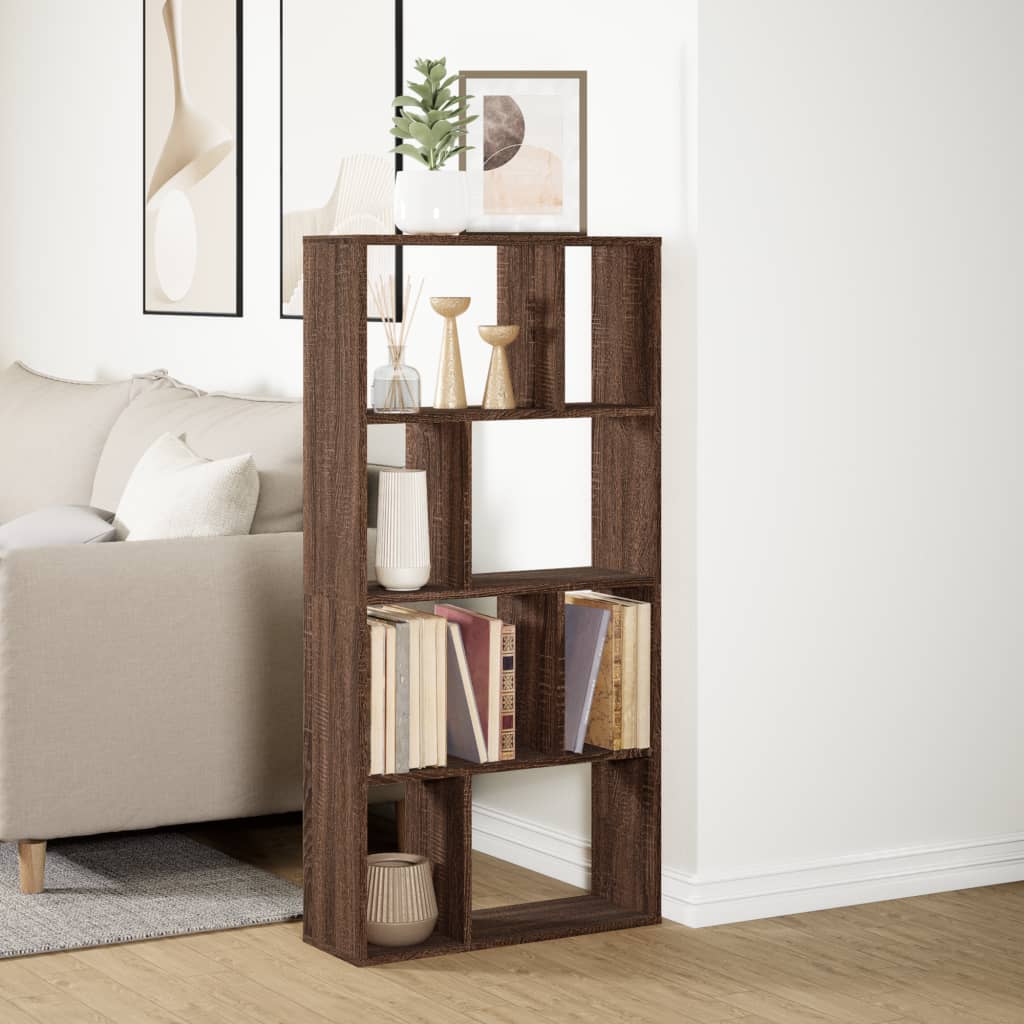 Bookshelf Brown Oak Look 60x20x120 cm Wood Material