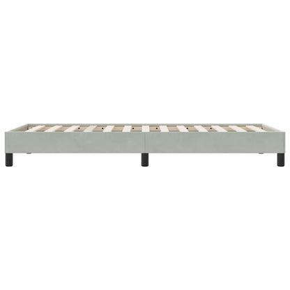 Bettgestell ohne Matratze Hellgrau 90x210 cm Samt