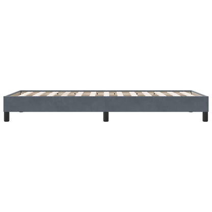 Bettgestell ohne Matratze Dunkelgrau 90x210 cm Samt