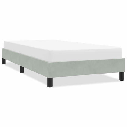 Bettgestell ohne Matratze Hellgrau 100x210 cm Samt
