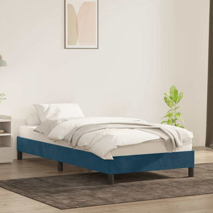 Bettgestell ohne Matratze Dunkelblau 100x210 cm Samt