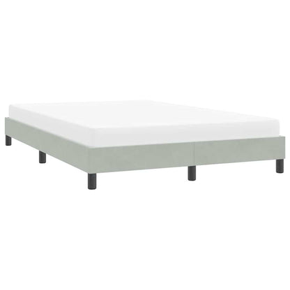 Bettgestell ohne Matratze Hellgrau 140x210 cm Samt