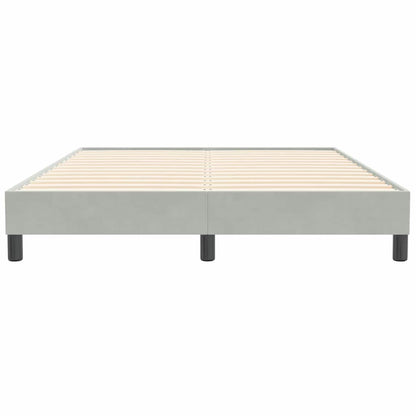Bettgestell ohne Matratze Hellgrau 140x210 cm Samt