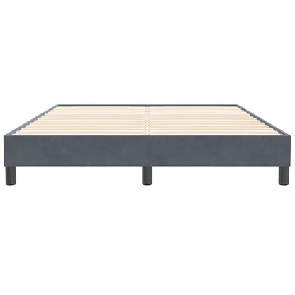 Bettgestell ohne Matratze Dunkelgrau 140x210 cm Samt