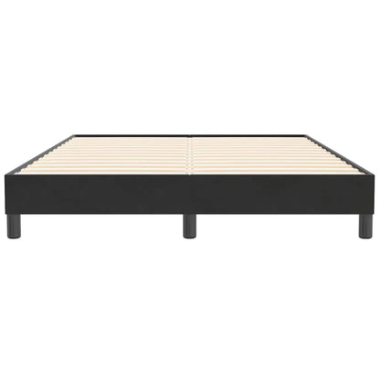 Bettgestell ohne Matratze Schwarz 140x210 cm Samt