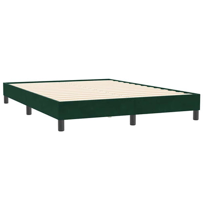 Bettgestell ohne Matratze Dunkelgrün 140x210 cm Samt