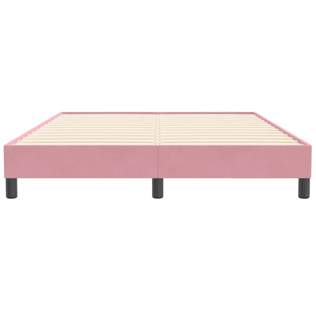 Bettgestell ohne Matratze Rosa 140x210 cm Samt