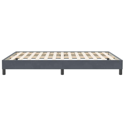 Bettgestell ohne Matratze Dunkelgrau 160x210 cm Samt