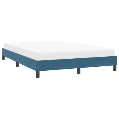 Bettgestell ohne Matratze Dunkelblau 160x210 cm Samt