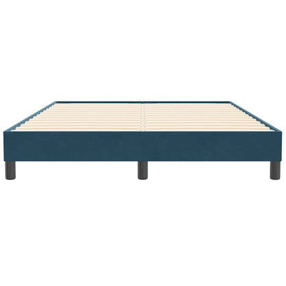 Bettgestell ohne Matratze Dunkelblau 160x210 cm Samt