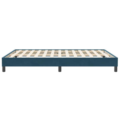 Bettgestell ohne Matratze Dunkelblau 160x210 cm Samt