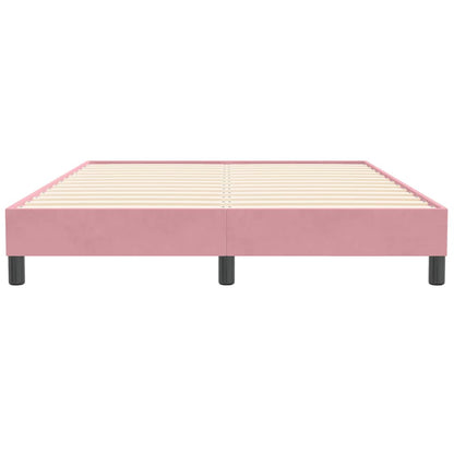 Bettgestell ohne Matratze Rosa 160x210 cm Samt