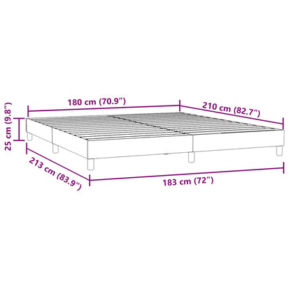 Bettgestell ohne Matratze Schwarz 180x210 cm Samt