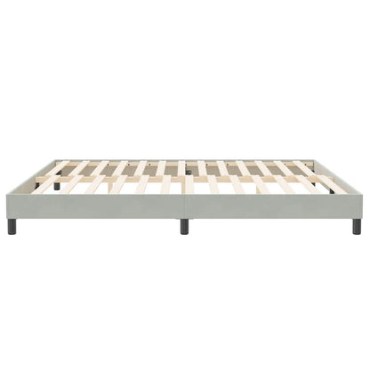 Bettgestell ohne Matratze Hellgrau 200x210 cm Samt