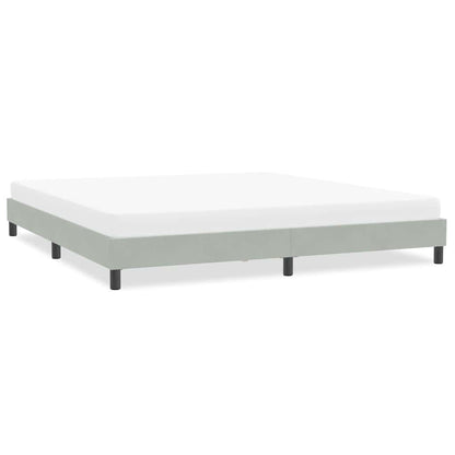 Bettgestell ohne Matratze Hellgrau 200x210 cm Samt