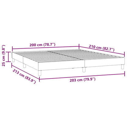 Bettgestell ohne Matratze Dunkelgrau 200x210 cm Samt