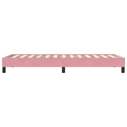 Bettgestell ohne Matratze Rosa 80x220 cm Samt