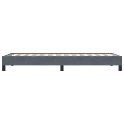 Bettgestell ohne Matratze Dunkelgrau 90x220 cm Samt