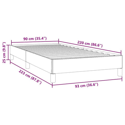 Bettgestell ohne Matratze Schwarz 90x220 cm Samt