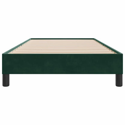 Bettgestell ohne Matratze Dunkelgrün 90x220 cm Samt