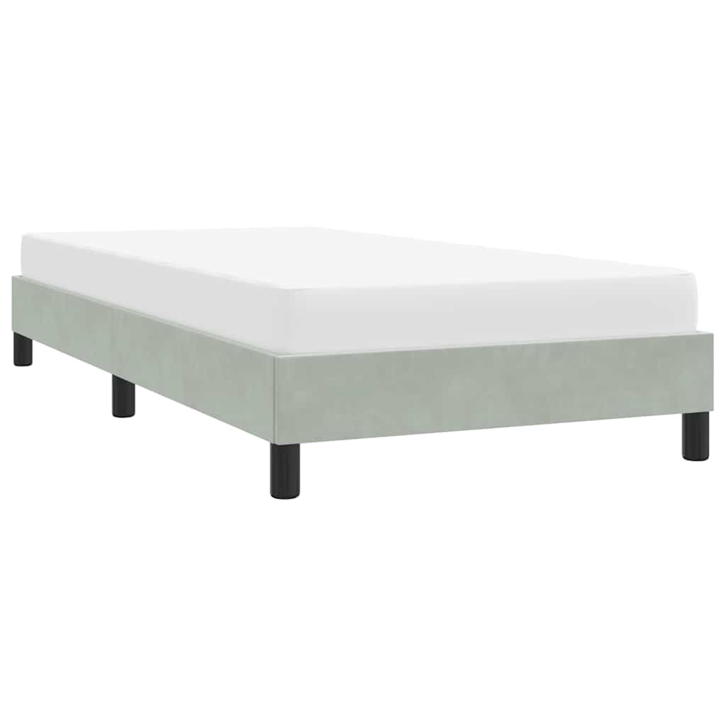 Bettgestell ohne Matratze Hellgrau 100x220 cm Samt