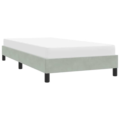 Bettgestell ohne Matratze Hellgrau 100x220 cm Samt