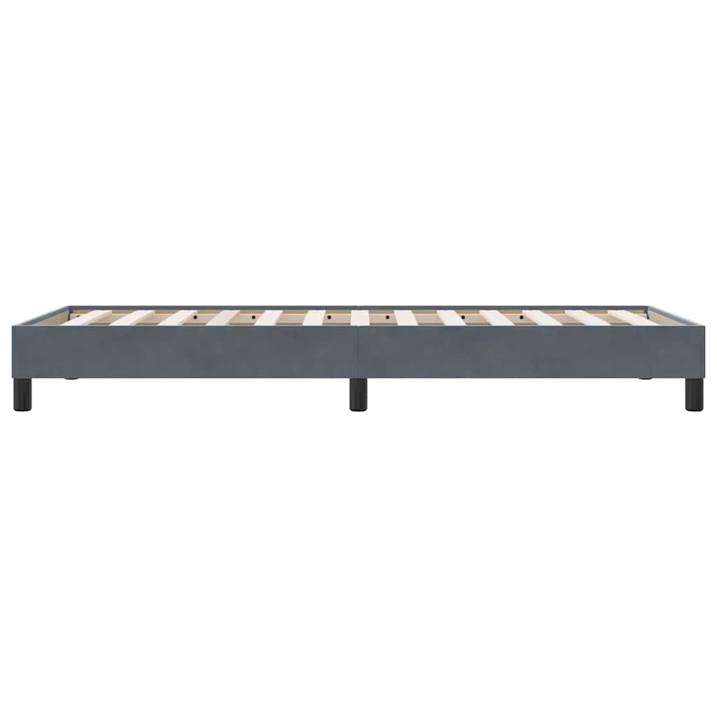 Bettgestell ohne Matratze Dunkelgrau 100x220 cm Samt