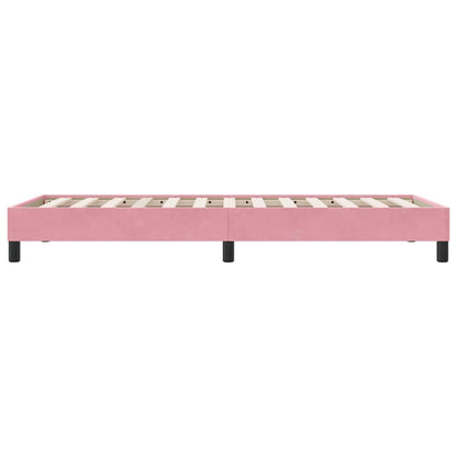 Bettgestell ohne Matratze Rosa 100x220 cm Samt