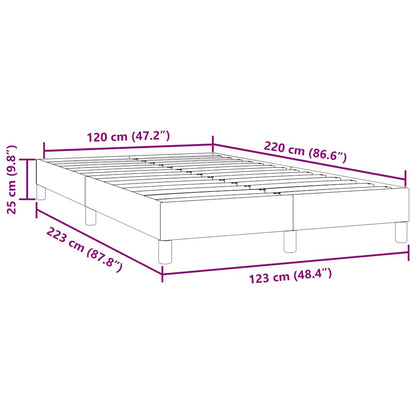 Bettgestell ohne Matratze Dunkelgrau 120x220 cm Samt