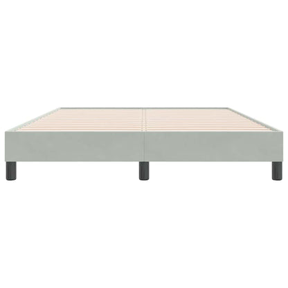 Bettgestell ohne Matratze Hellgrau 140x220 cm Samt