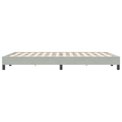 Bettgestell ohne Matratze Hellgrau 140x220 cm Samt
