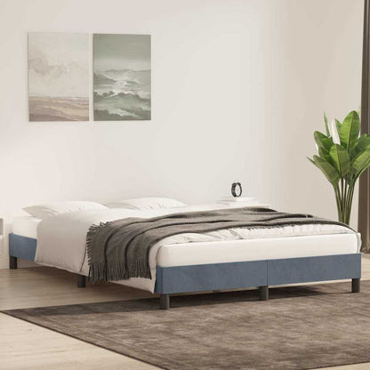 Bettgestell ohne Matratze Dunkelgrau 140x220 cm Samt
