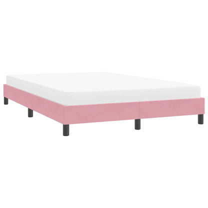Bettgestell ohne Matratze Rosa 140x220 cm Samt