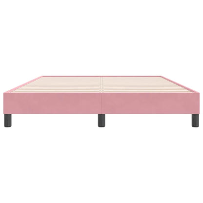 Bettgestell ohne Matratze Rosa 140x220 cm Samt
