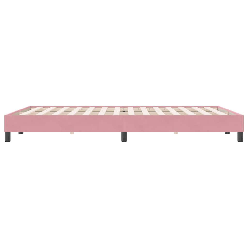 Bettgestell ohne Matratze Rosa 140x220 cm Samt