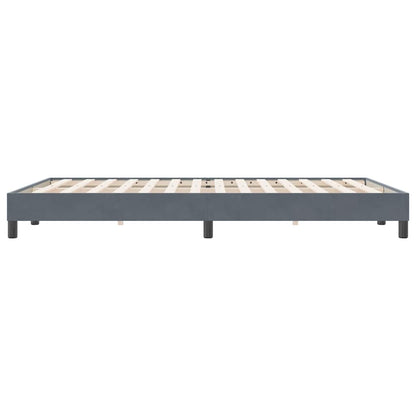 Bettgestell ohne Matratze Dunkelgrau 160x220 cm Samt