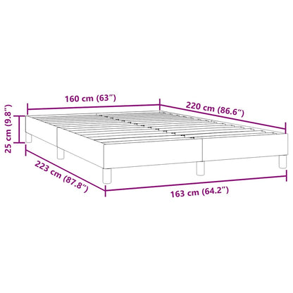 Bettgestell ohne Matratze Dunkelgrau 160x220 cm Samt