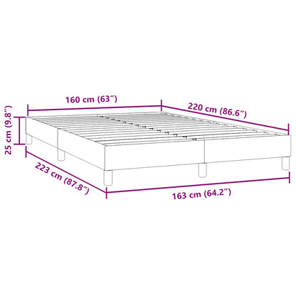 Bettgestell ohne Matratze Rosa 160x220 cm Samt