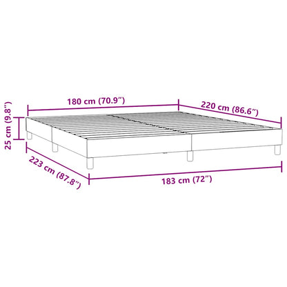 Bettgestell ohne Matratze Dunkelgrau 180x220 cm Samt