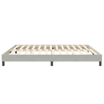 Bettgestell ohne Matratze Hellgrau 200x220 cm Samt