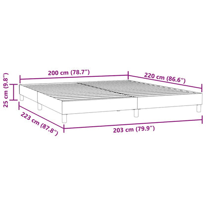 Bettgestell ohne Matratze Rosa 200x220 cm Samt