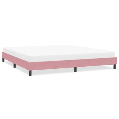 Bettgestell ohne Matratze Rosa 200x220 cm Samt