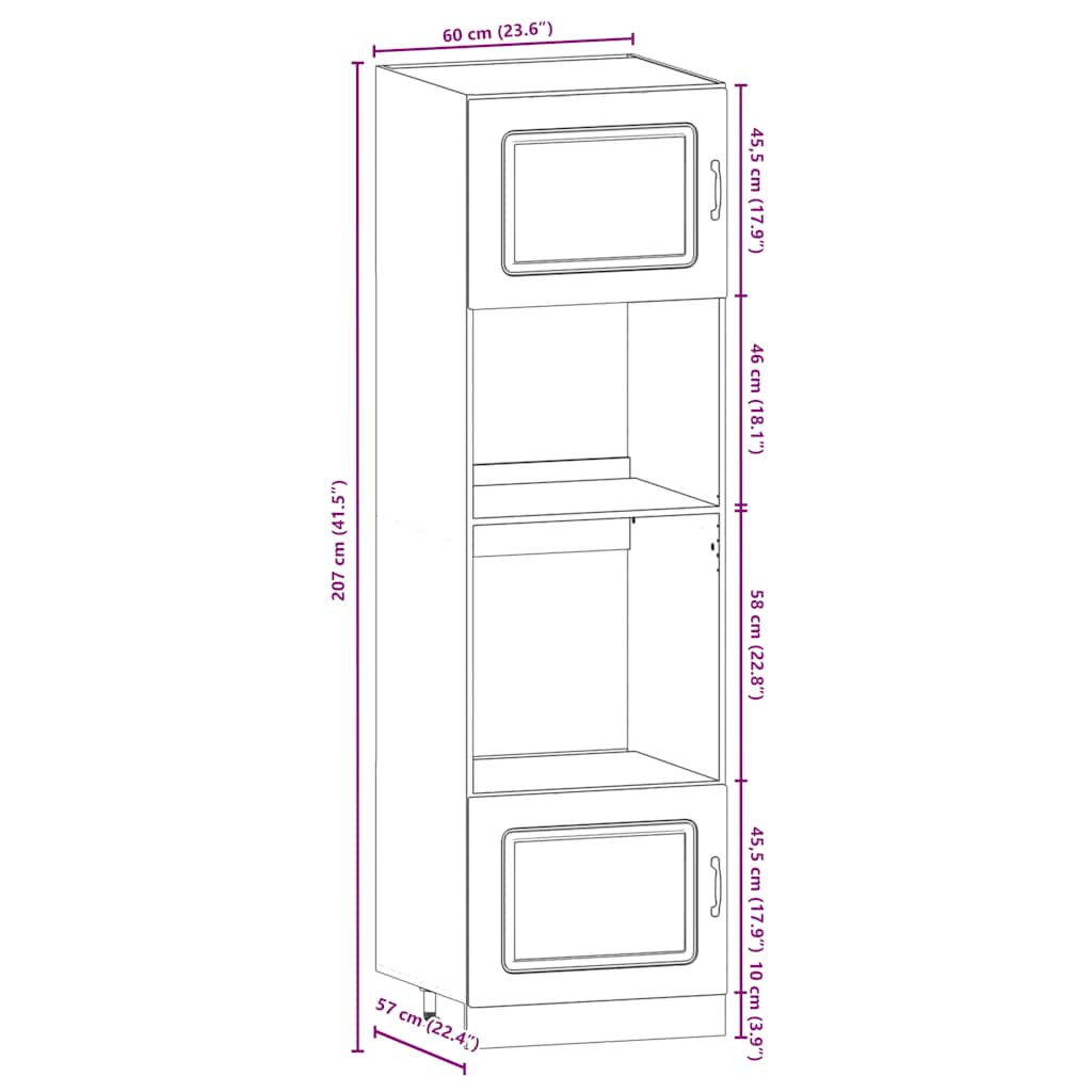7-tlg. Küchenschrank-Set Kalmar Schwarz Holzwerkstoff