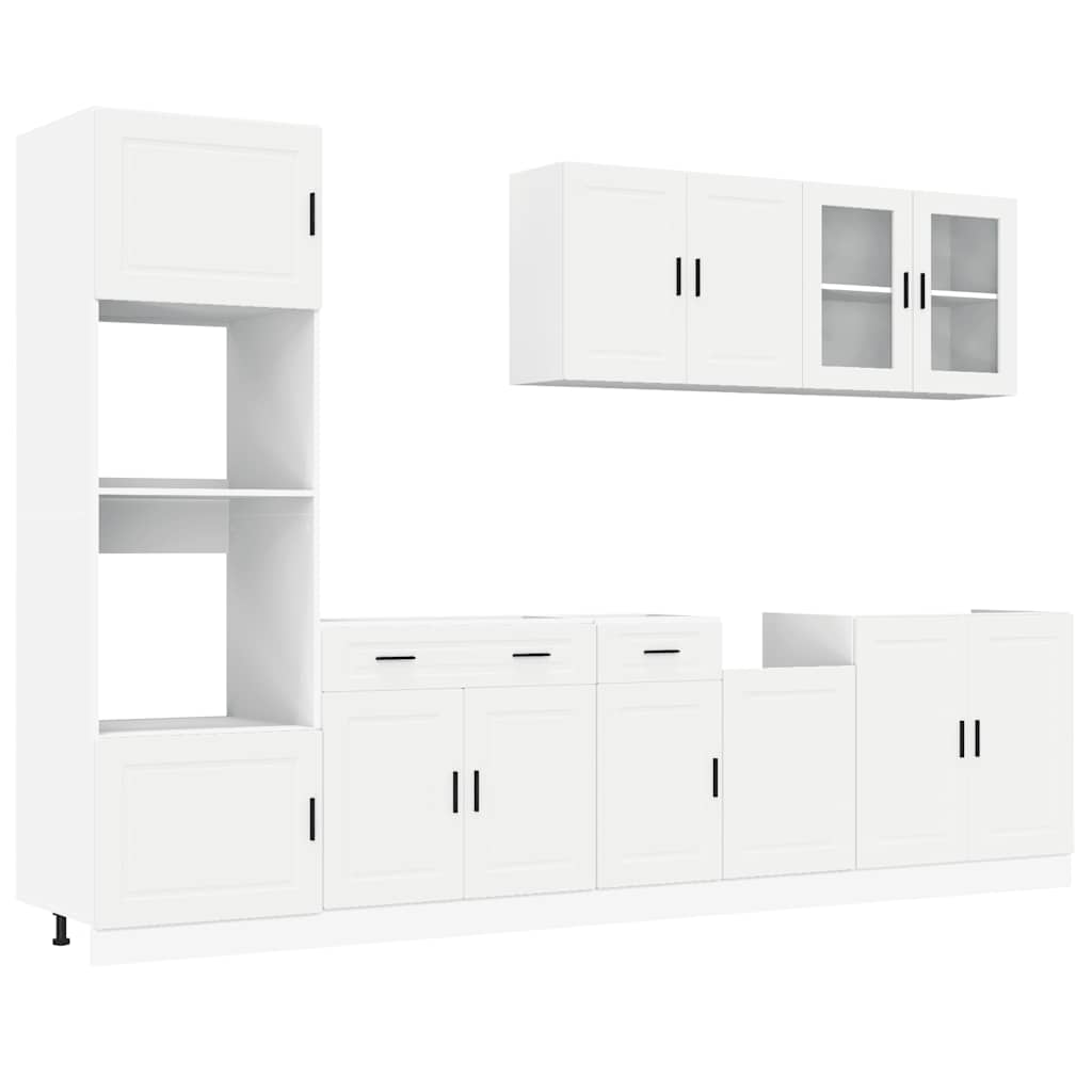 7-tlg. Küchenschrank-Set Porto Weiß Holzwerkstoff