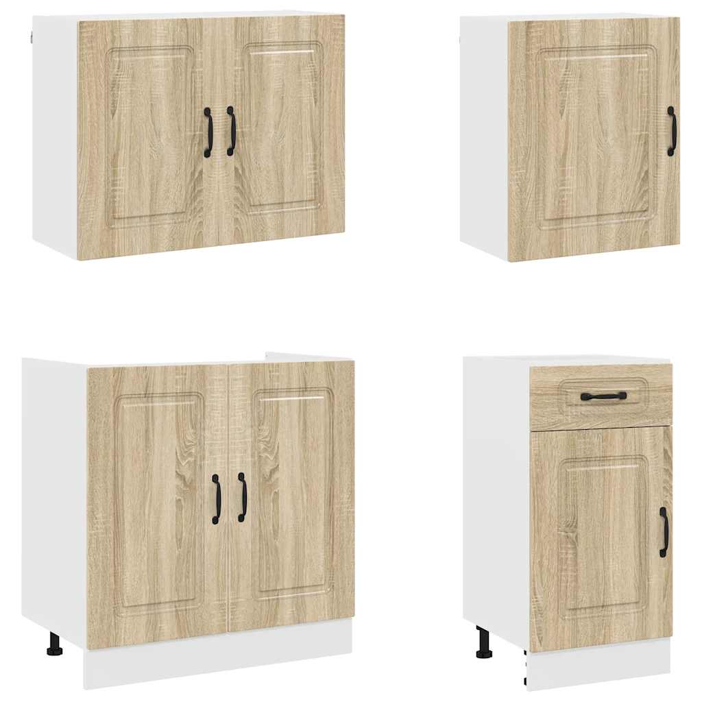 7-tlg. Küchenschrank-Set Kalmar Sonoma-Eiche Holzwerkstoff